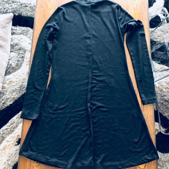 LBD high neck mini black dress - Picture 3 of 4